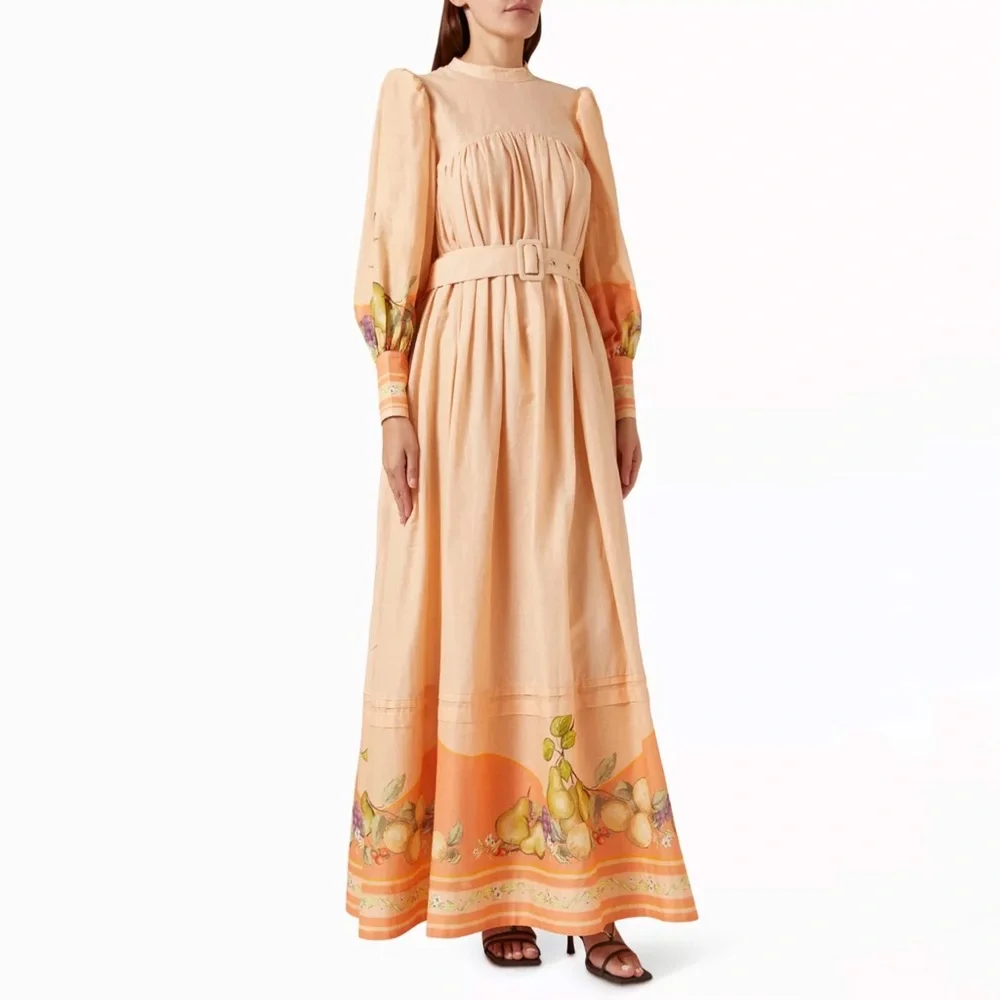 Keepsake the Label Long Sleeve Maxi Linen Dress S - Picture 2 of 12